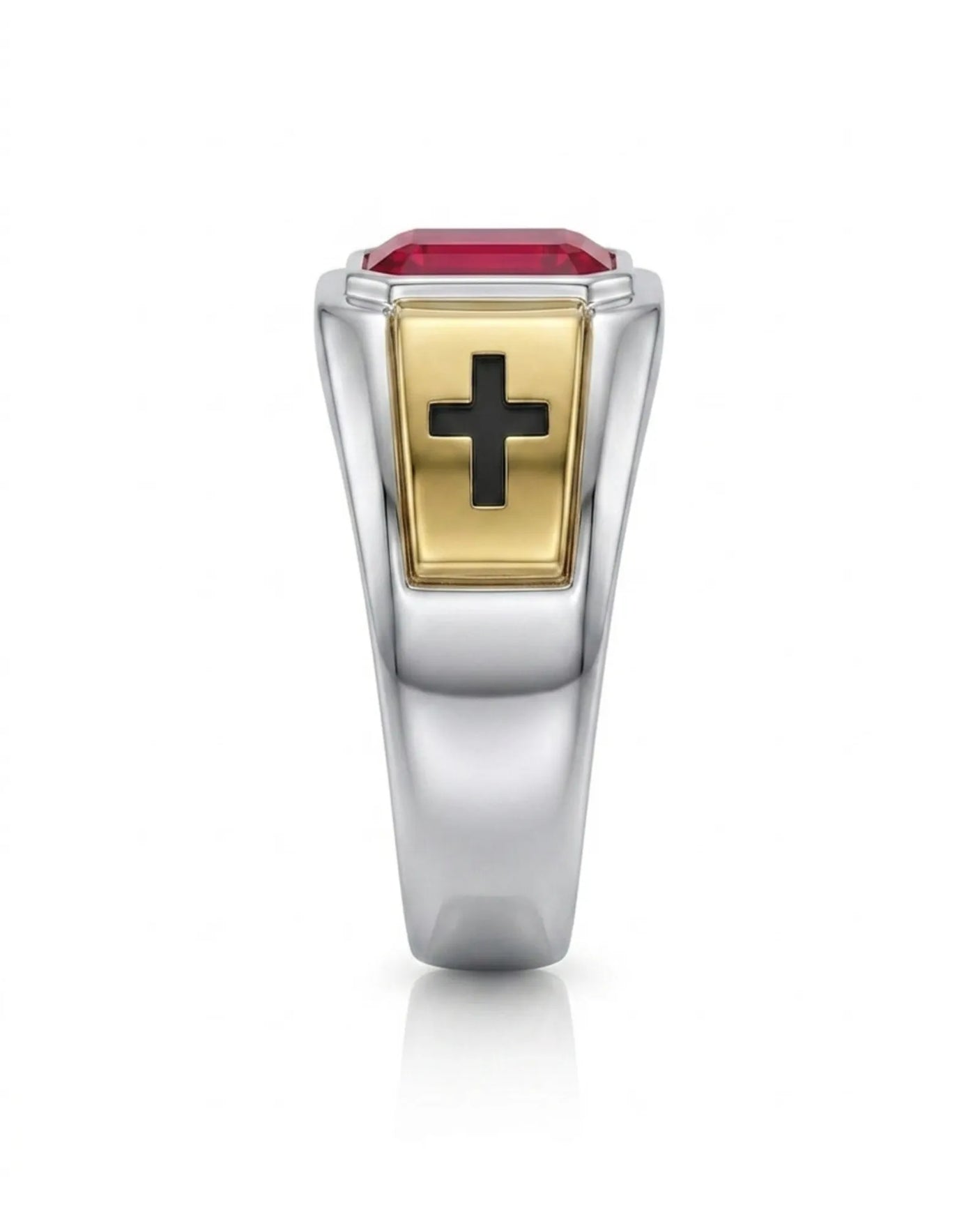 Dominion Ruby Cross Signet Band
