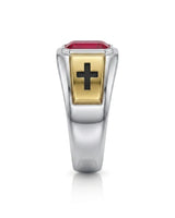 Dominion Ruby Cross Signet Band