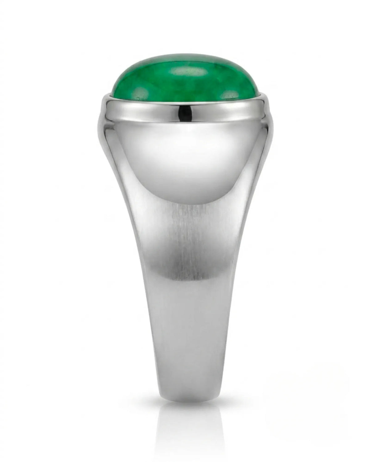 Verdant Axis Emerald Signet Ring