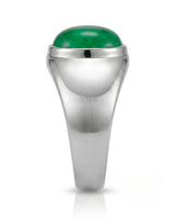 Verdant Axis Emerald Signet Ring