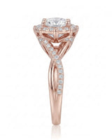 Julisa – Classic Chant Natural Round Diamond Halo Engagement Ring