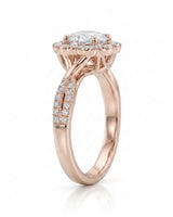 Madea – Radiant Embrace Natural Round Diamond Double Halo Ring
