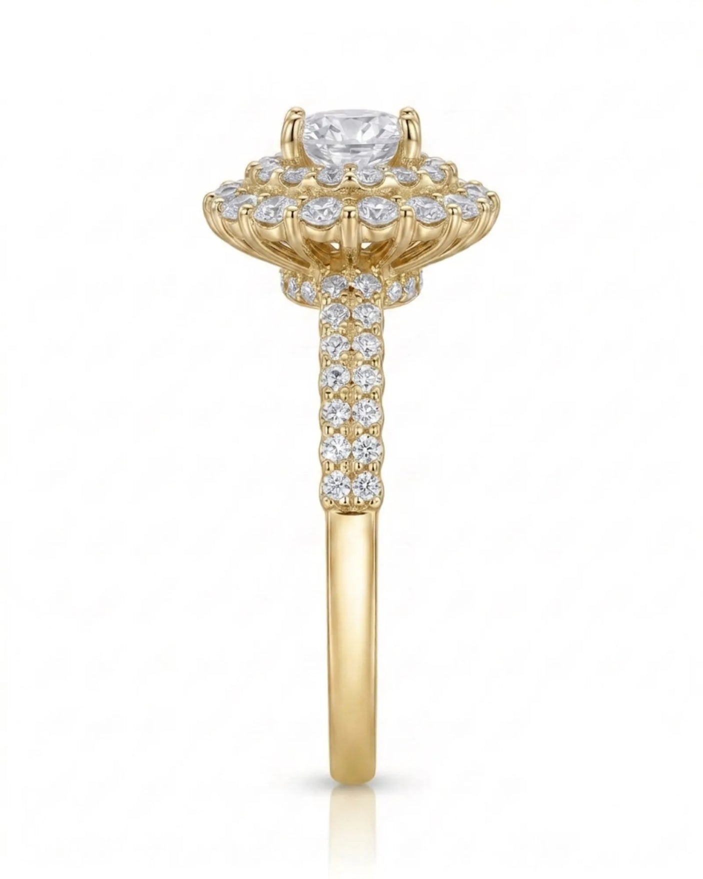 Bettina – Whispered Vows Natural Round Diamond Triple Halo Ring