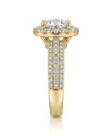 Yumi – Lumina Crown Natural Round Diamond Halo Engagement Ring