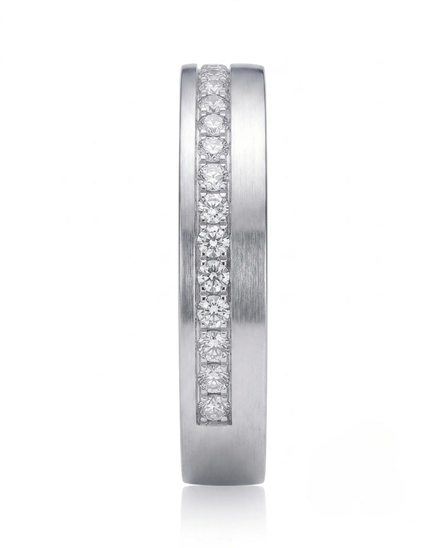 Axis Diamond Line Wedding Band