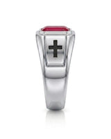 Dominion Ruby Cross Signet Band