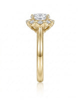 Sadi – Celestial Glow Natural Round Diamond Star Halo Ring