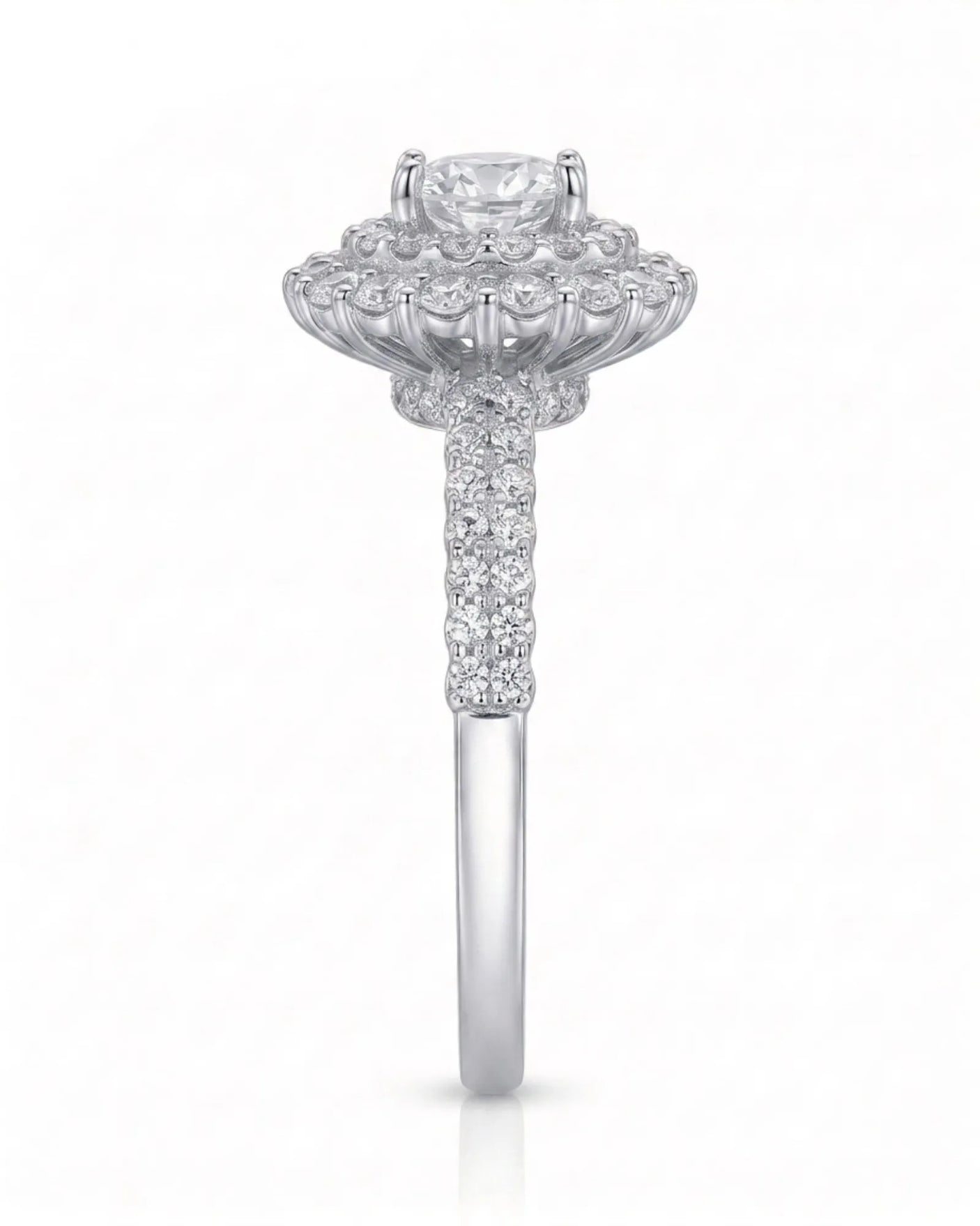 Bettina – Whispered Vows Natural Round Diamond Triple Halo Ring