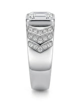 Regent Chevron Diamond Signet Ring
