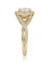 Julisa – Classic Chant Natural Round Diamond Halo Engagement Ring