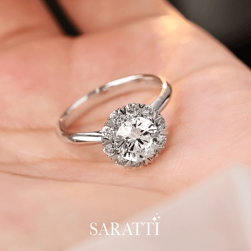 18K Gold luxury diamond engagment ring | Sadi