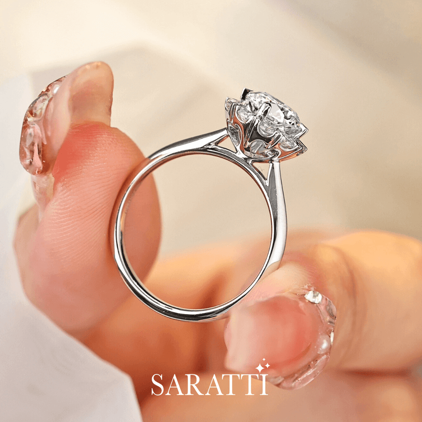 Timeless White Gold Natural Diamond Ring | Sadi