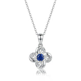 Samsara Bleu natural sapphire necklace front view | SARATTI
