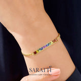 Symphonie de Couleur Natural Sapphire Bracelet