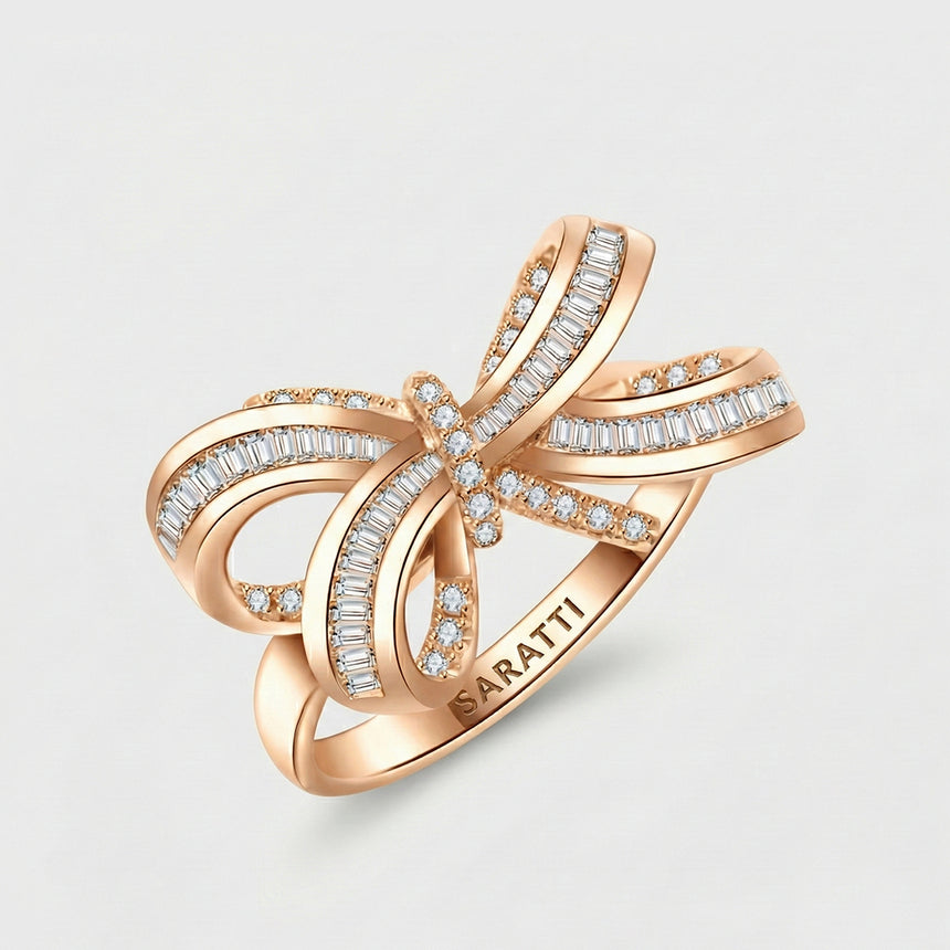 18K Rose Gold on grey background | SARATTI