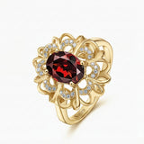 Coronet Rouge Gold Garnet Ring