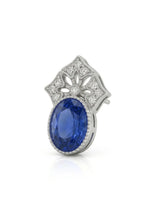 Sapphire diamond stud earrings in 18K gold - SARATTI