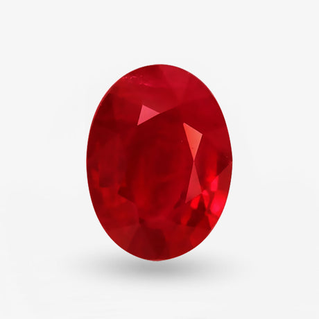 2.02-carat Oval Cut Unheated Vivid Red Ruby - GRS Certified | Saratti Jewelry