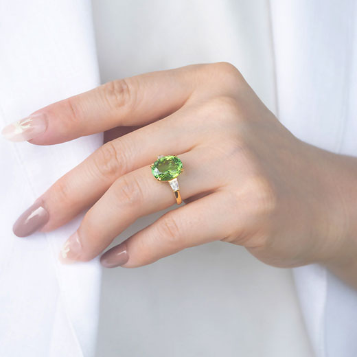 Buy Natural Tourmaline Gemstone Engagement Ring  by Modern Gem Jewelry®