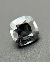 Side profile of 2.2ct Natural Gray Spinel cushion gemstone | SARATTI