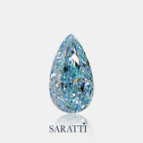  Side profile of Natural Fancy Blue pear diamond 6.73 × 3.81 mm | SARATTI 