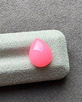 Side profile of Natural Pink Opal pear cabochon gemstone | SARATTI