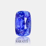Side profile of cushion sapphire 7.91 × 5.05 × 5.39 mm loose stone | SARATTI  