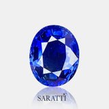 Side profile of oval sapphire 6.94 × 5.56 × 3.47 mm loose stone | SARATTI  
