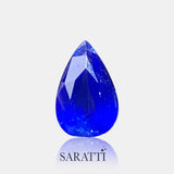 Side profile of pear sapphire 8.55 × 5.32 mm loose stone | SARATTI  