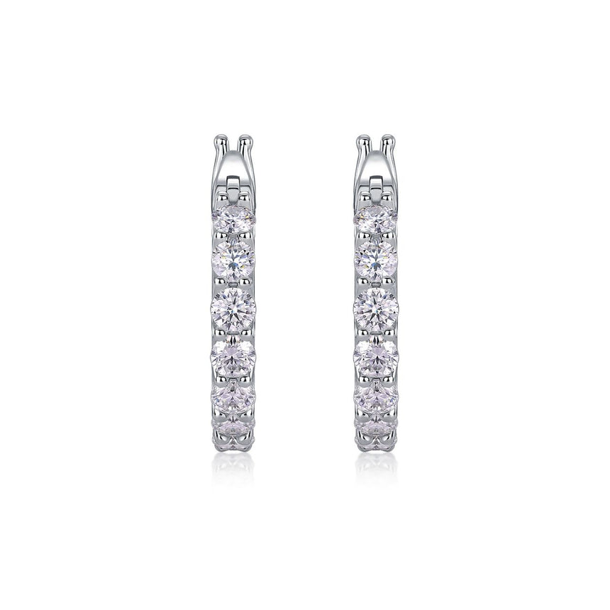 Silver Earrings with premium Moissanites | Saratti