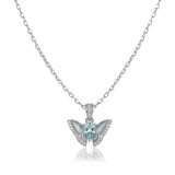 Skybound Whisper aquamarine necklace front view | SARATTI
