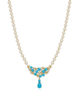 Sleeping Beauty blue pine pearl diamond necklace - SARATTI