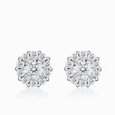 Diamond Stud Earrings Sale in 18K White Gold | Saratti 