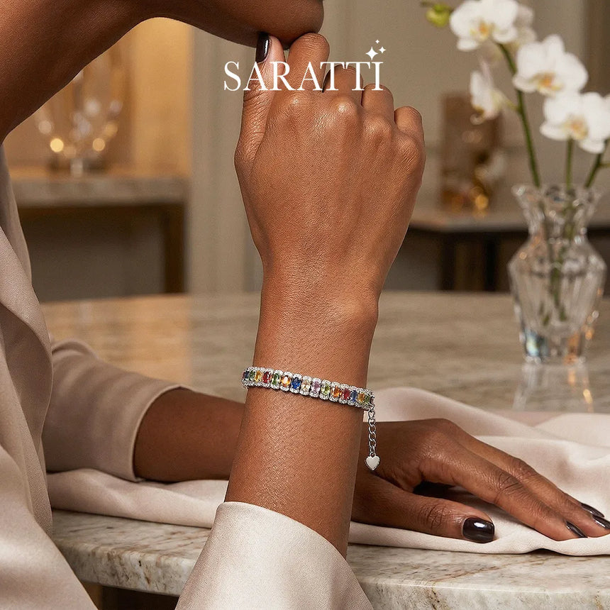 Solara bracelet with full spectrum gemstone alignment | SARATTI