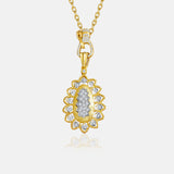Solaris Medallion with Natural Diamonds Pendant in 18K Yellow Gold | SARATTI