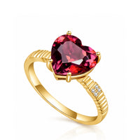 Sovereign Heart – Heart-Cut Rubellite Tourmaline Ring
