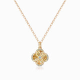 Yellow Gold Moulinet Doré Sparkling Diamond Drop Necklace | Saratti