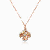 Rose Gold Moulinet Doré Sparkling Diamond Drop Necklace | Saratti