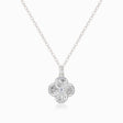 White Gold Moulinet Doré Sparkling Diamond Drop Necklace | Saratti