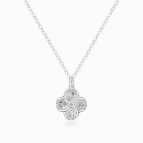White Gold Moulinet Doré Sparkling Diamond Drop Necklace | Saratti