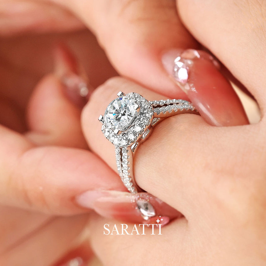 Split Shank Dimaond Engagement Ring - Saratti Jewelry