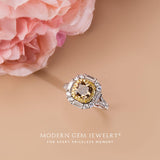 Sparkling Coffee Diamond Ring | Modern Gem Jewelry