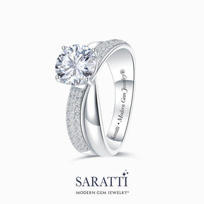 Diamond Split Shank Engagement Ring with Split Shank Design | Saratti 