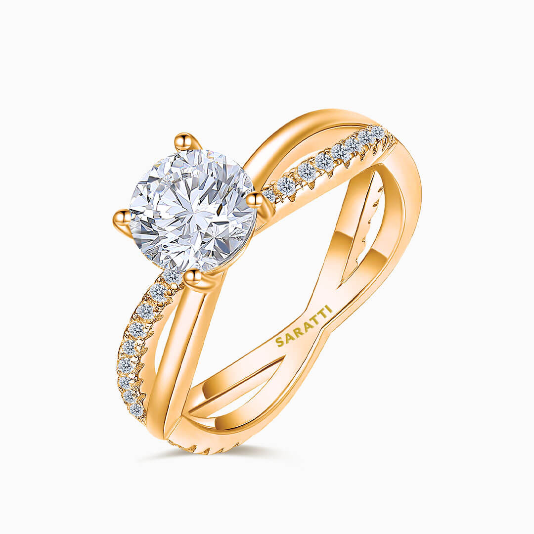 Rose Gold Nexus Aeternus Avant-Garde Diamond Engagement Ring | Saratti Diamonds