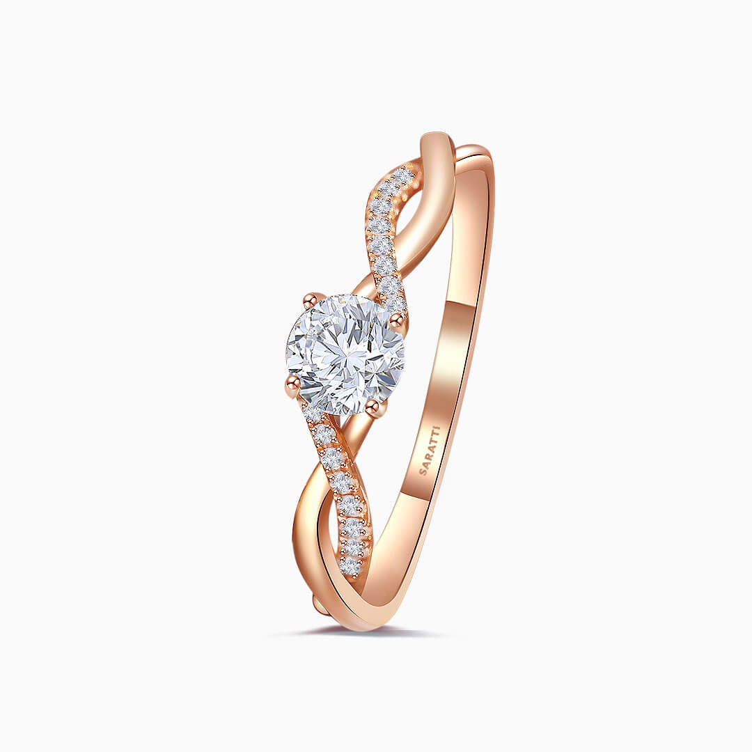 Rose Gold Liaison Céleste Natural Diamond Engagement Ring | Saratti Diamonds