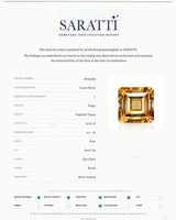 Square Natural Imperial Topaz loose stone angled view | SARATTI