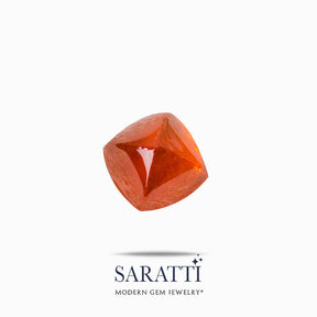4.6 Carat Natural Orange Garnet Sugarloaf Loose Gemstone | Modern Gem Jewelry | Saratti