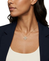 Symmetrical four-section pendant design in 18K Yellow Gold necklace | SARATTI