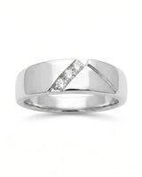 Axis Tri-Diamond Wedding Band