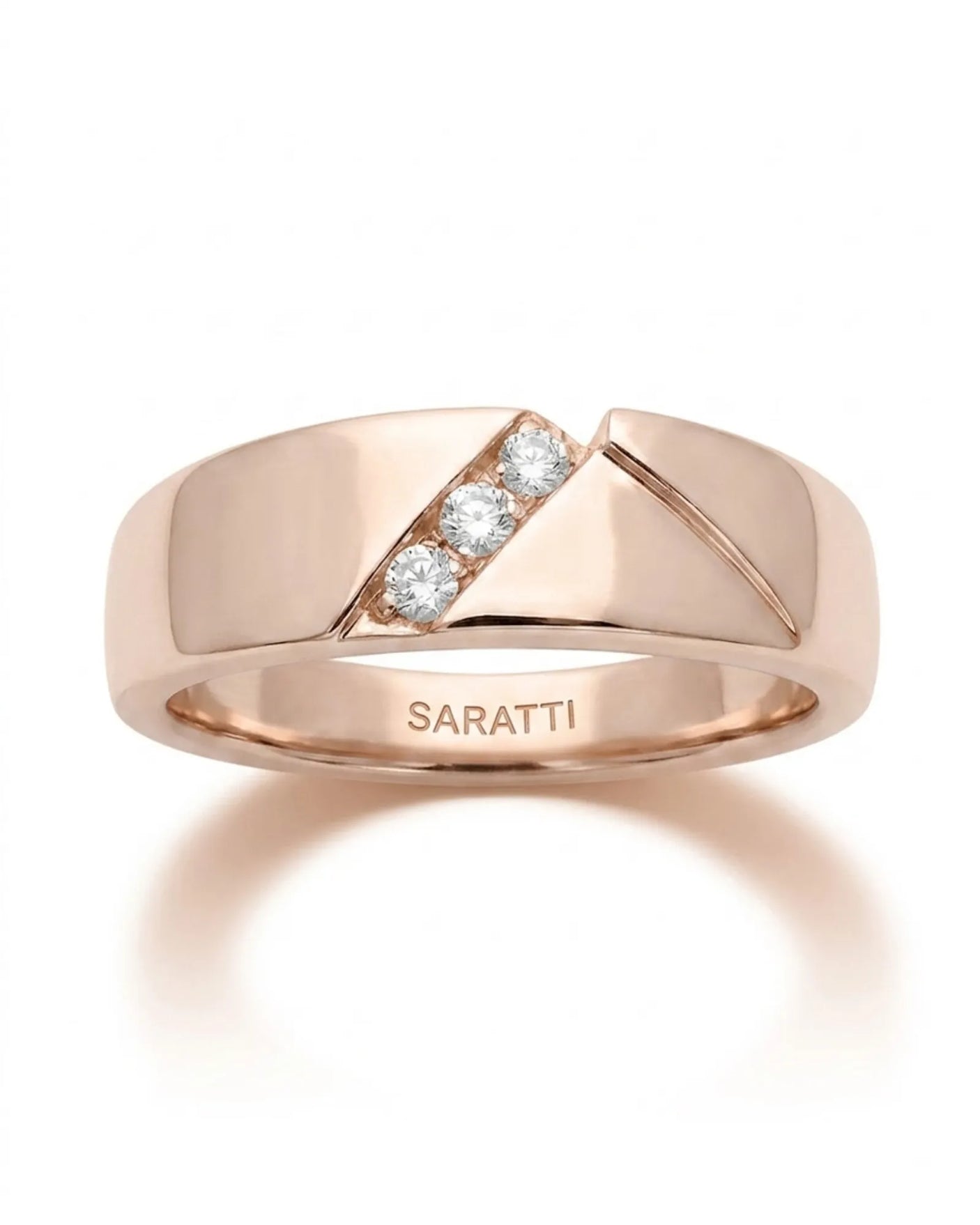 Axis Tri-Diamond Wedding Band